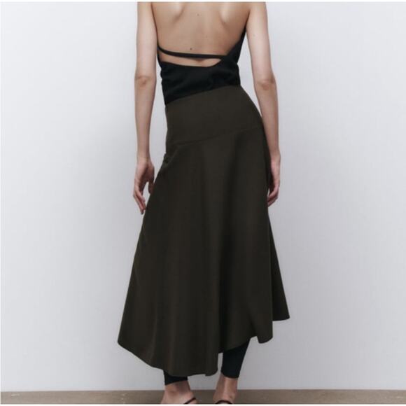 Zara New Women Limited Edition Khaki
High Waisted Midi Skirt - Picture 2 of 6